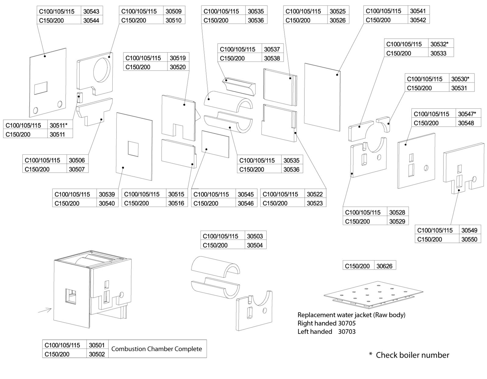 C150200 Combustion chamber & water jacket